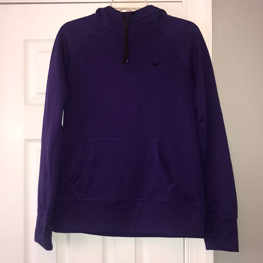 Nike therma-fit funnel neck purple sweatshirt